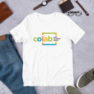 Unisex t-shirt; CoLab Logo (bl)