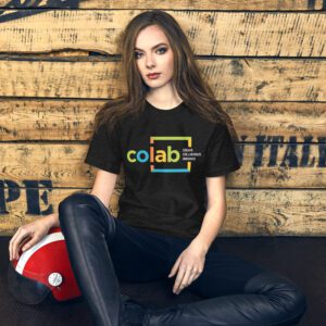 Unisex t-shirt; CoLab Logo (wl)