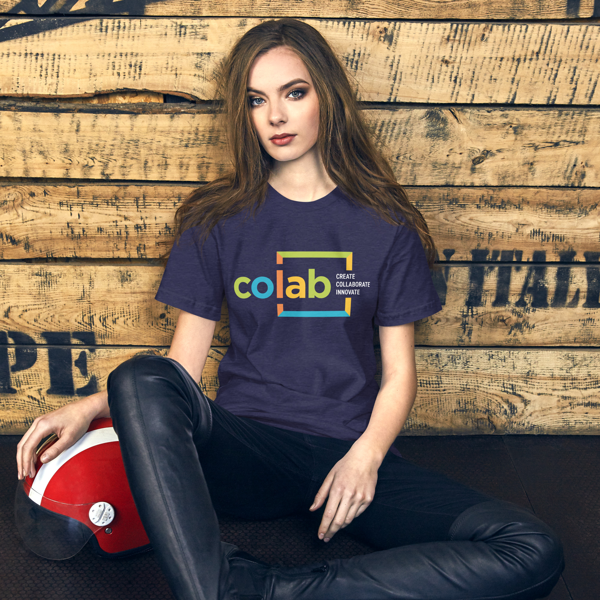 Unisex t-shirt; CoLab Logo (wl) - Image 3